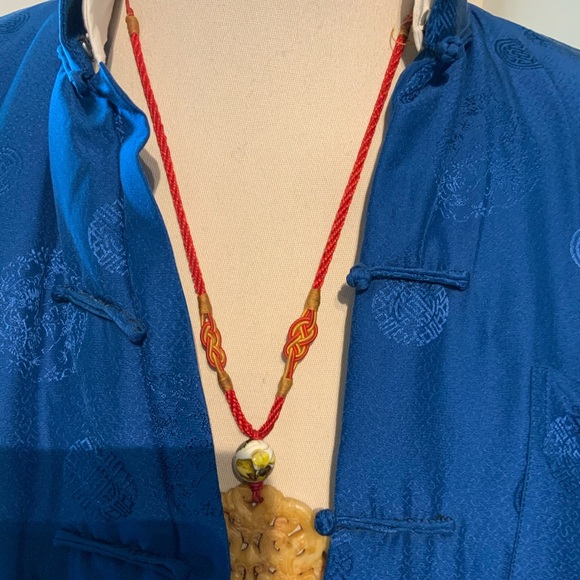 Dollie House  Pure Silk Asian Royal Blue Jacket (final sale) - Picture 5 of 6